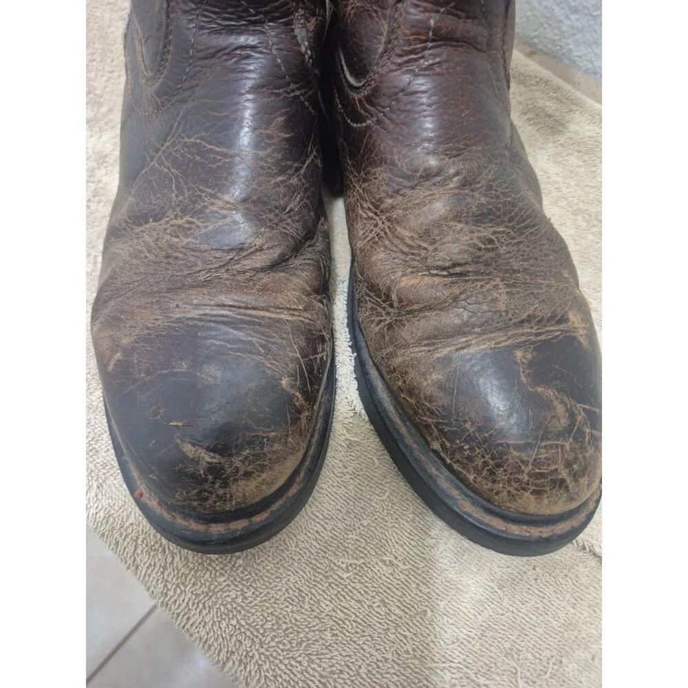 Ariat Sierra Work Boots Mens 9.5D Brown Leather Waterproof 10002385 Slip Resist